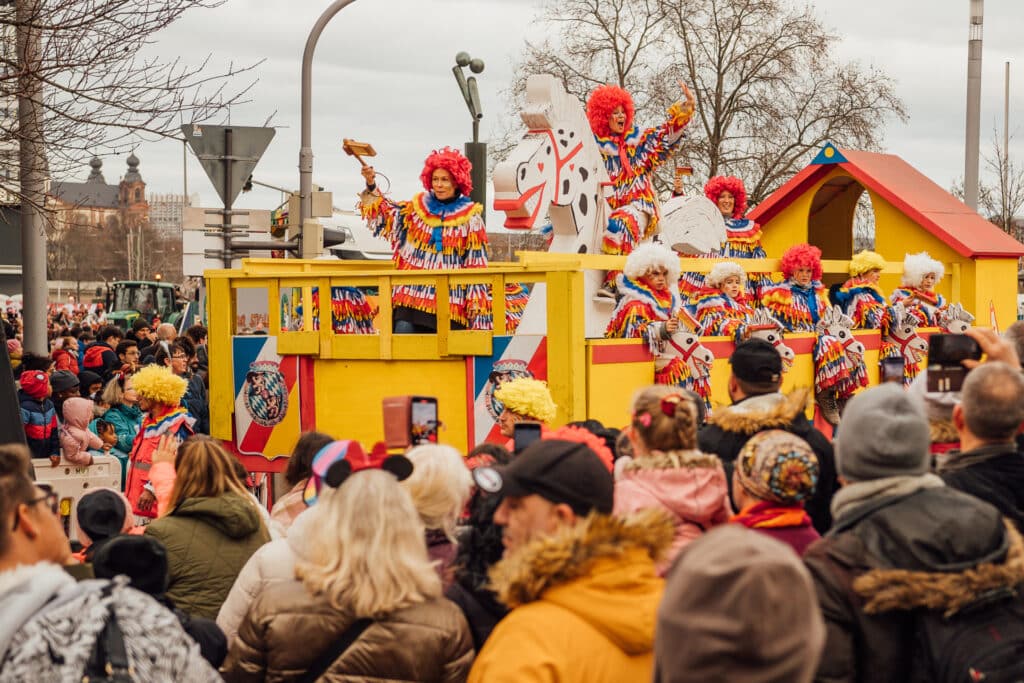 Teilnehmer des Fasnachtsumzugs
